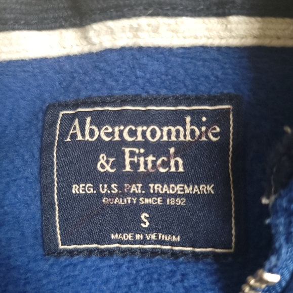 NWOT Men's Abercrombie & Fitch Zip-Up Hoodie Royal Blue Size Small - Picture 4 of 5